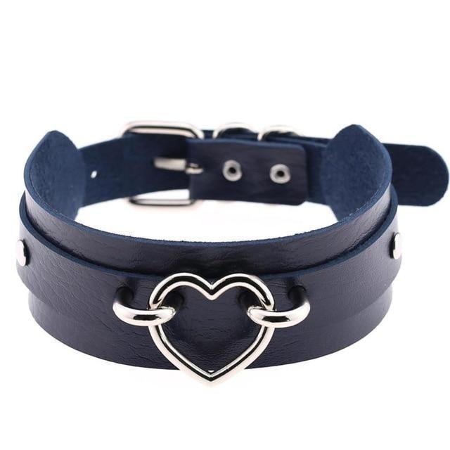 Vegan Leather Heart Collar Necklaces & Pendants