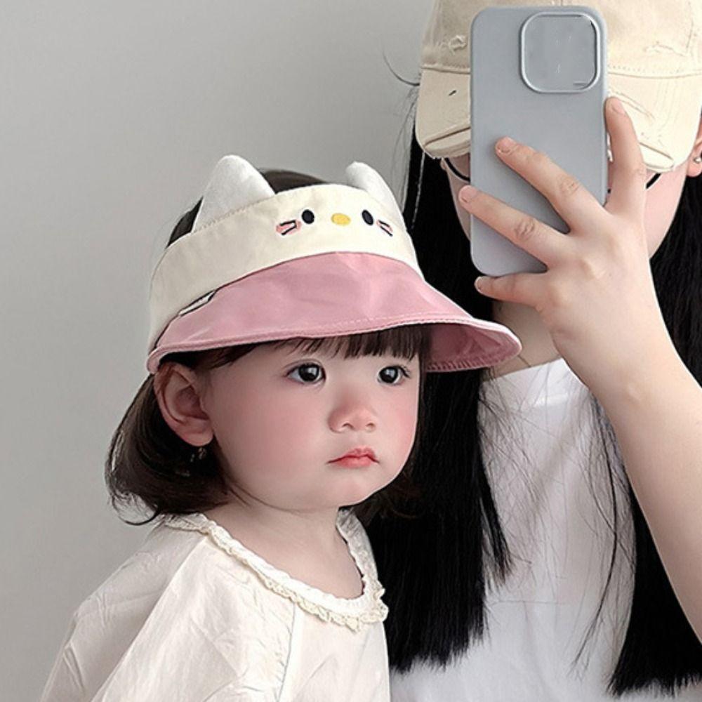 Korean Style Kids Empty Top Cap Anti UV Children Sunshade Hat Soft Baby Sun Hat  Travel