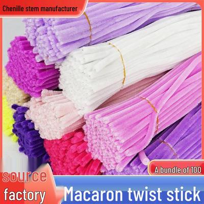 Colorful Chenille Stems DIY Kit: Encrypted, Changeable Pipe Cleaners for Children's Educational Projects