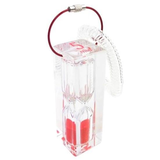 SOU RAKUSE Acrylic Waterproof Sand Timer (5-Minute / Red) Sauna (Waterproof Lightweight Shatter-Resistant)