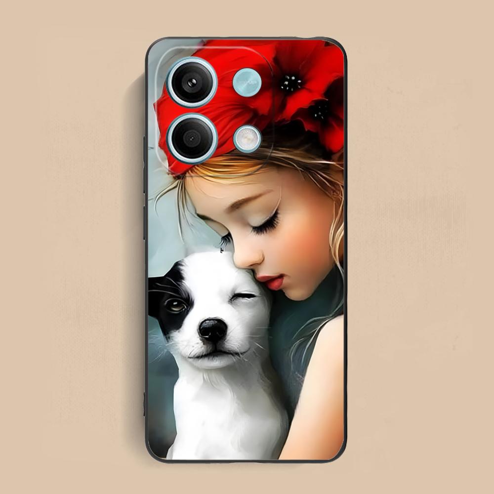 

Girl Dog Puppy Matte TPU Mobile Phone Case for Xiaomi Redmi Note 14 13 12 11 S Pro Plus 4G 5G Colorful Printing Cover Redmi Note 11S 4G