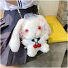 Kawaii Bunny Plush Small Bag With Inner Zipper Pocket For Street Fashion