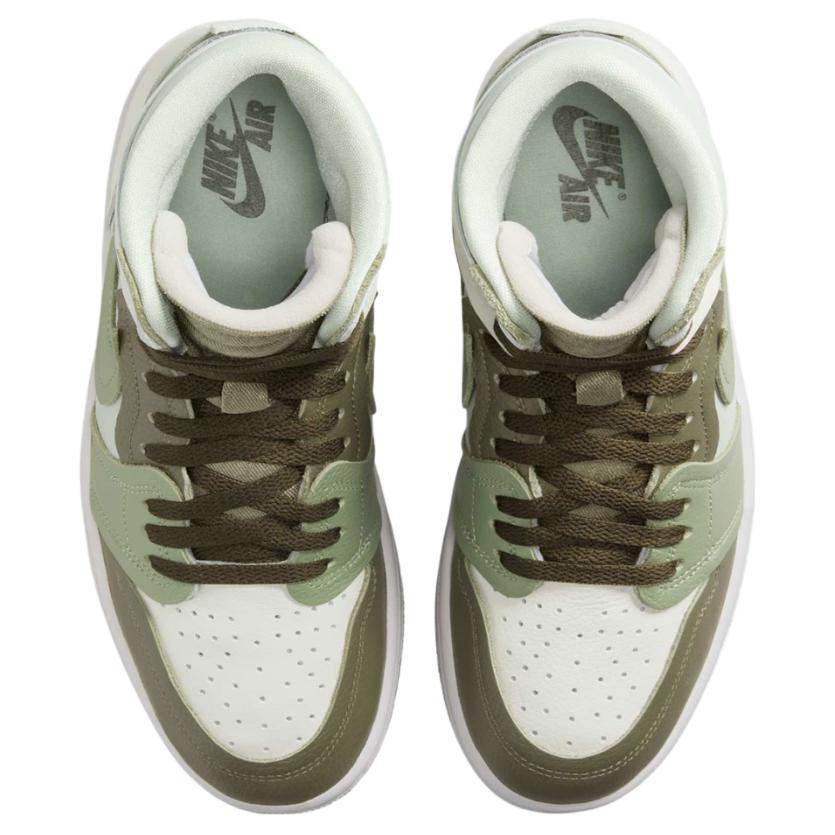 Air Jordan 1 High Method of Make Medium Olive Oil Green Women Sneakers Sea-Glass Seafoam FB9891-201