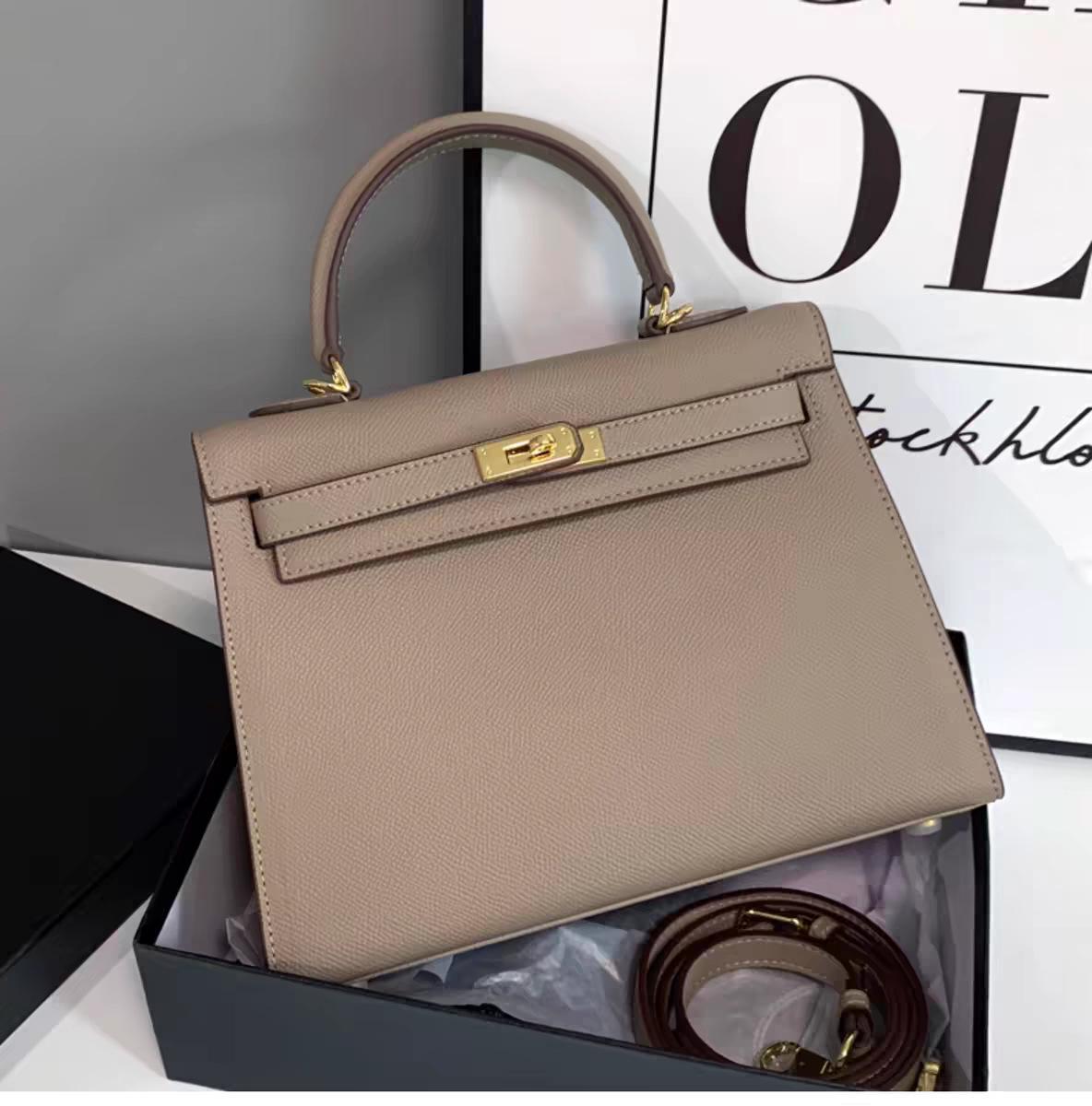 

Универсальная цельная сумка в стиле Kelly & Birkin - Модная сумка 2025 года через плечо и кроссбоди, подмышечная сумка