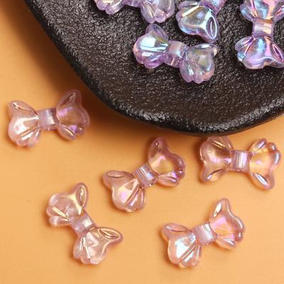 30 stuks 8,7*14,7mm Decoratieve Kleine Strikjes AB Glanzende Kralen voor DIY Mobiele Telefoonketting Sieraden Maken Transparante Sieraden Accessoires