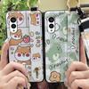 Cartoon Shockproof Phone Case For FCNT/Fujitsu Arrows N F-51C Phone Holder Waterproof Anti-knock Wrist Strap Anti-dust