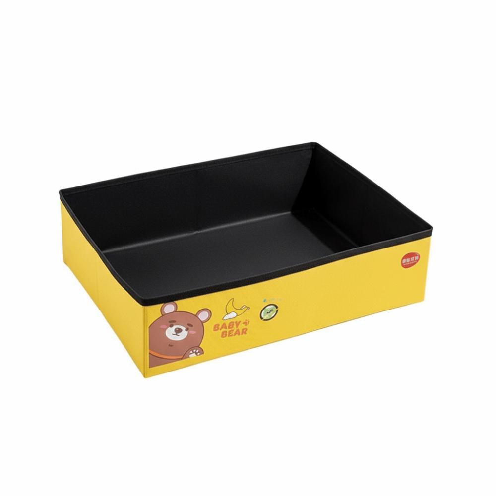 

Waterproof Travel Litter Box Anti-splash Foldable Cat Litter Box Pet Toilet Bag Litter Tray Car S жёлтый