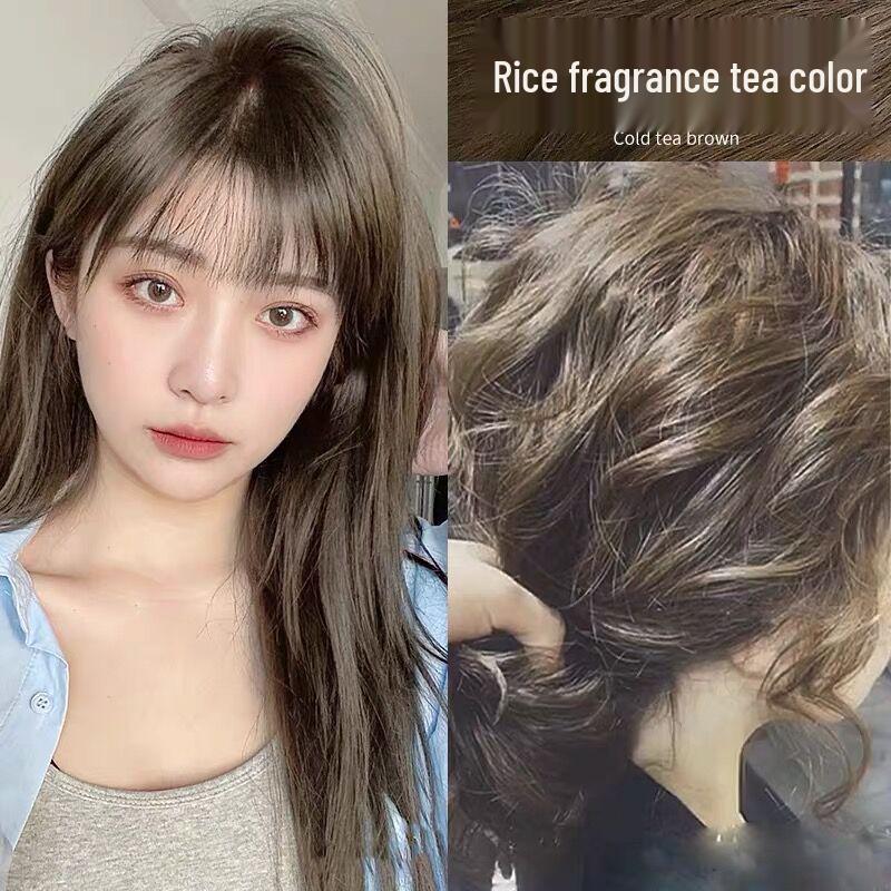 2026 Hair Dye Cream: Gray-Brown Linen, Black Tea Color, with Hair Care Benefits