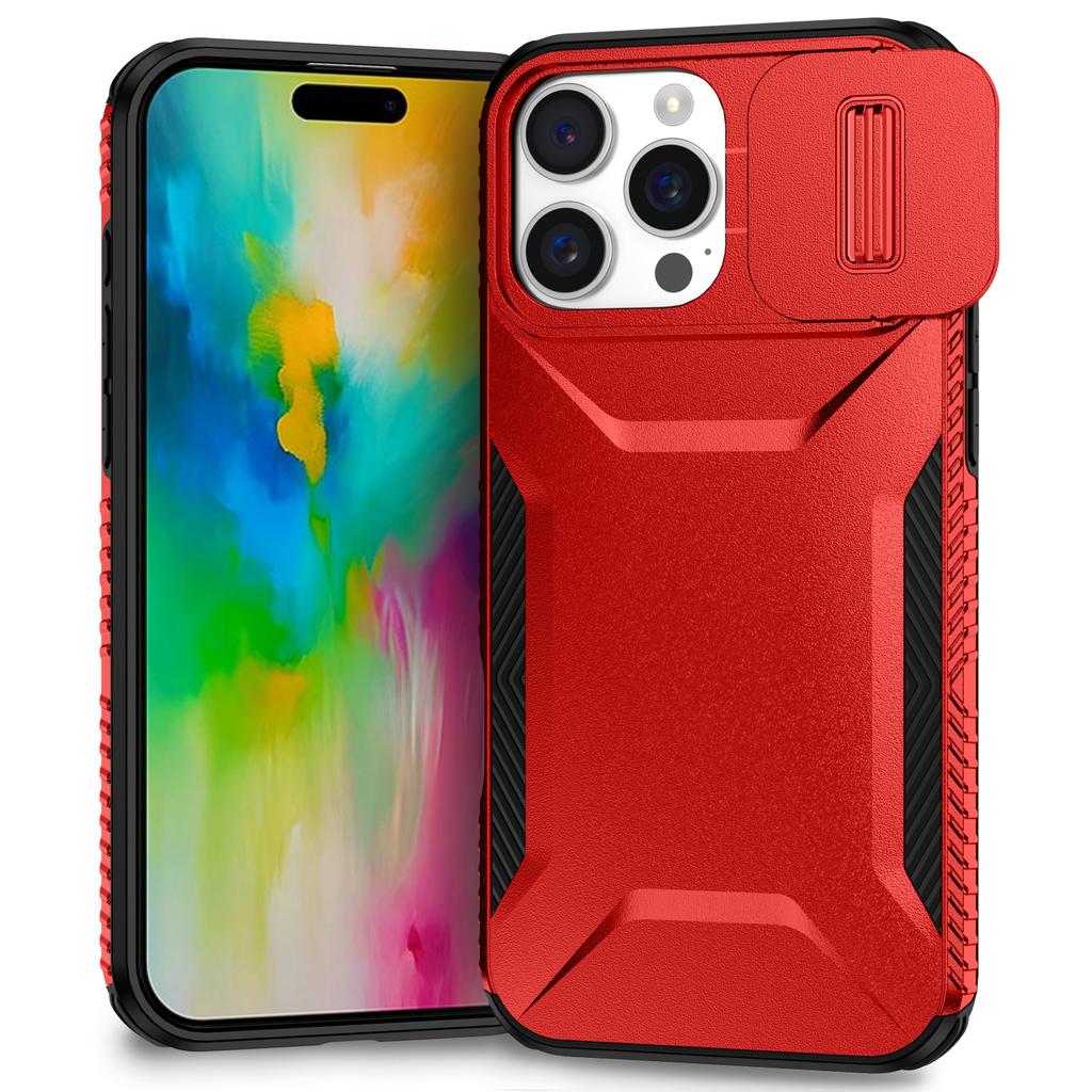 Für iPhone 16 Pro Max Hülle Camshield TPU+PC Handyhülle Rutschfeste Seitenkante