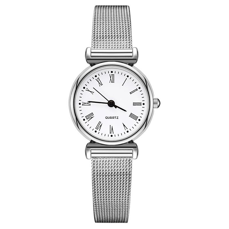 

Часы Женские Часы из Нержавеющей Стали с Сетчатым Браслетом Маленький Циферблат Кварцевые Часы Женские Наручные Часы Подарки для Девушки AVE