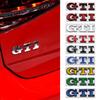 A1-2026 Hot 3D Metal Logo GTI Emblem Car Front Grille Badge Rear Trunk Sticker For Volkswagen VW Polo Golf 5 Mk5 MK6 Jet