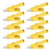 10Pcs Crocodile Clip Testing Clamp 10mm Opening 10A with 4mm Socket Accessory Set KitYellow