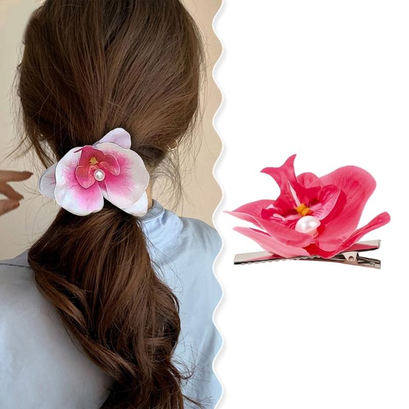 Eleganter Blummen-Haarclip Einzigartige Haarspangen Große Blume Acryl-Haarclip Schicke Haarnadel für Hochzeiten und Partys