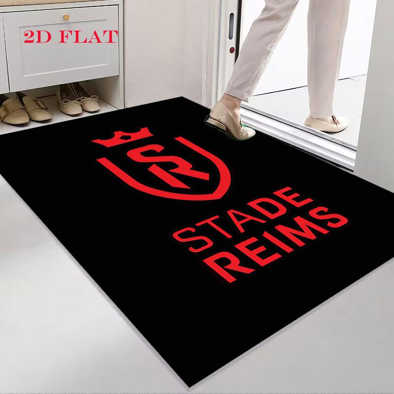 Stade de Reims poster Carpet Rug for Living Room Bedroom Home Sofa Decoration,Kids play Nonslip Floor Mat