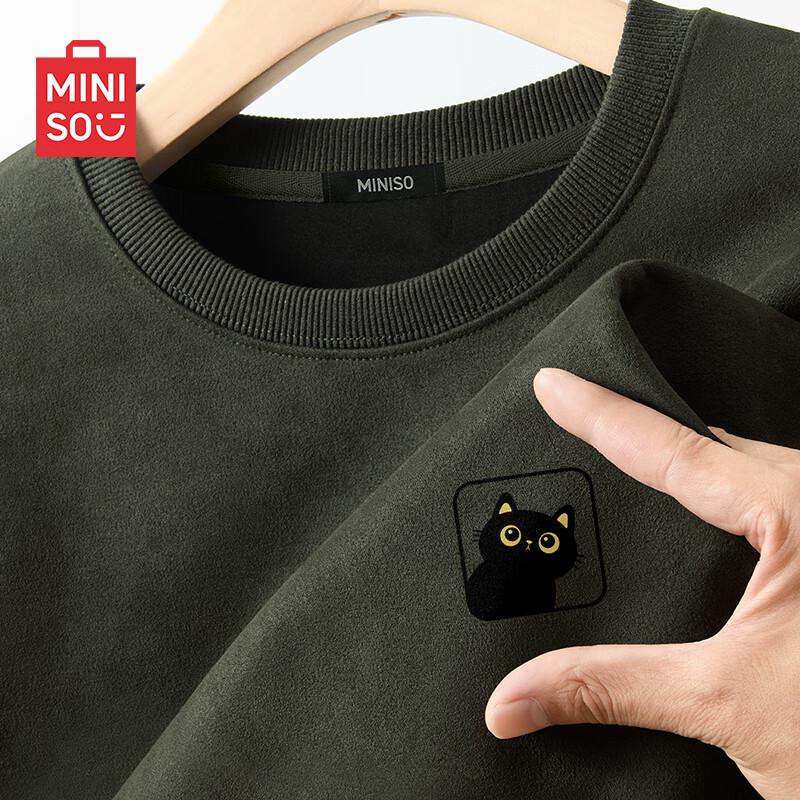 MINISO Men s Suede-like Casual Round Neck Sweatshirt XL 2449₽