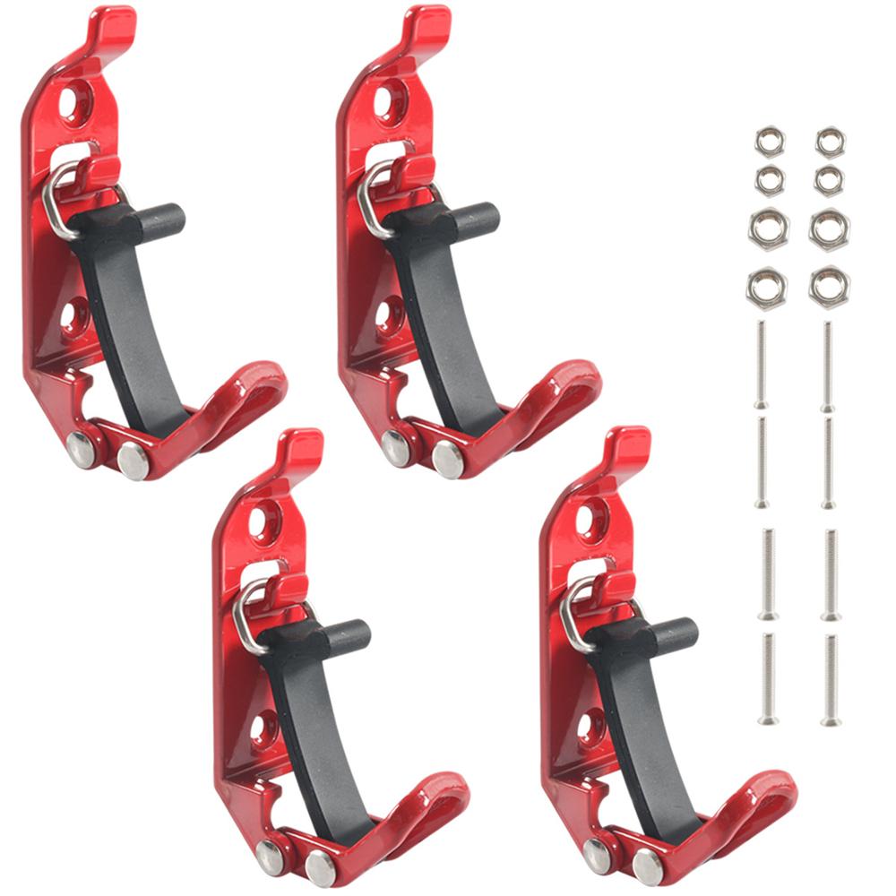 4Pcs Shovel Mount For Roof Rack Metal Rubber Clamps Wall Mounting Brackets Quick Release Axe Holder Mount Kit Car Accessories красный