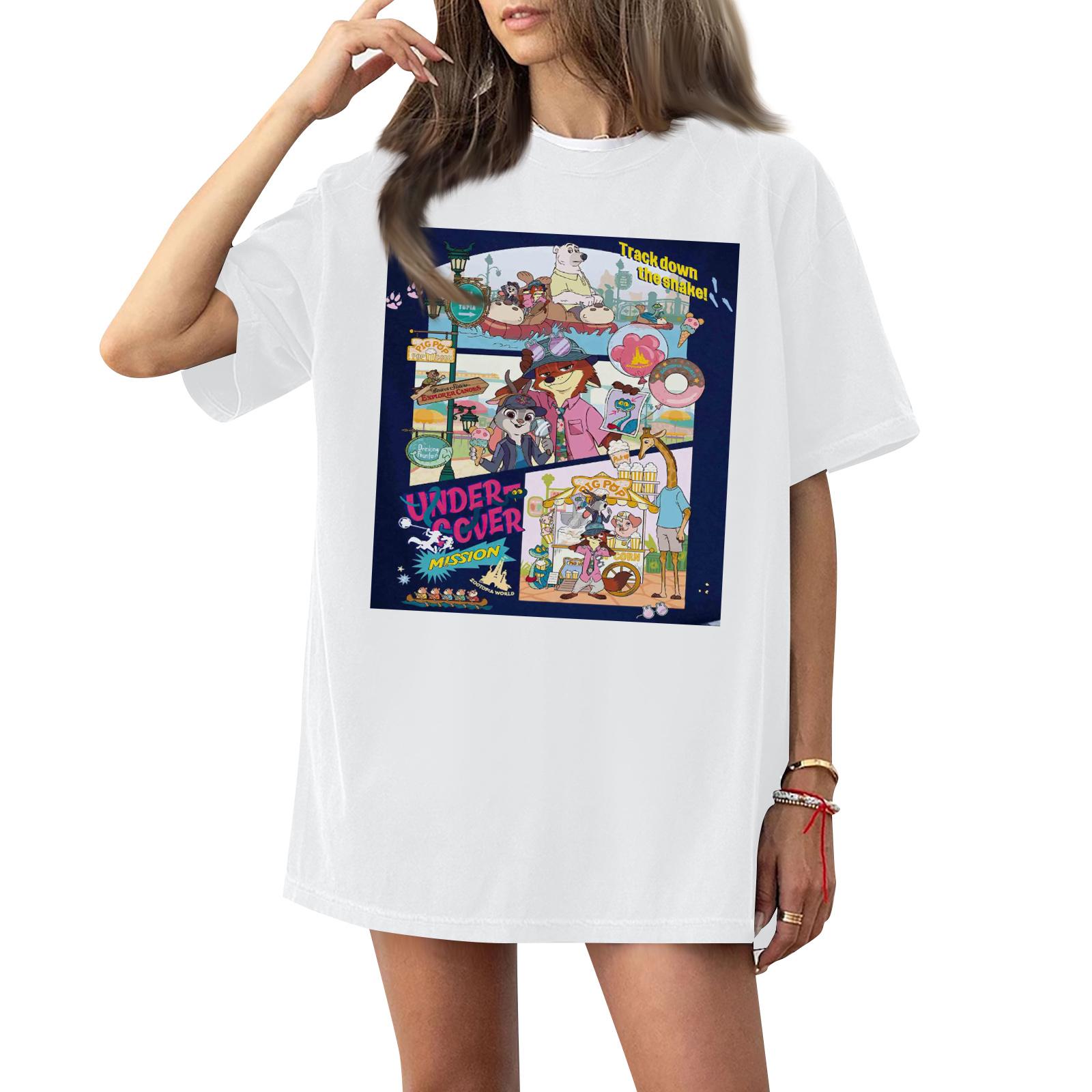 

Women s Casual Fashion Round Neck Printed Short Sleeve T-Shirt Top XL белый