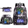 Rainbow Friends Surrounding Backpack Elementary School Student Starry Sky School Bag Three-piece Set