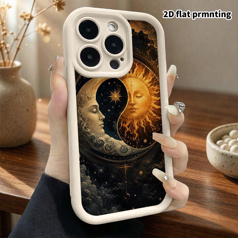Phone case: 2D flat, suitable for iPhone 18 17 16 15 14 13 Pro protective case, mysterious astrology, perfect Christmas and Halloween holiday gift