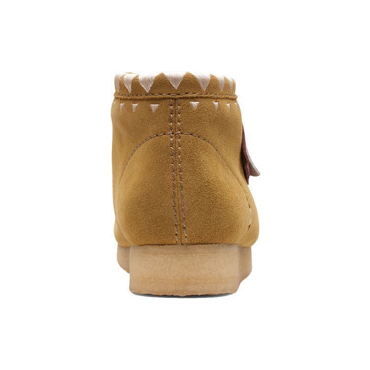 Clarks Wallabee Oak Eco-Friendly Rubber Sole Casual Shoes Men sneaker Dark-Yellow 261691537