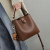 Bucket Bag New Women's Bag Autumn and Winter Leather Shoulder Handbag Premium Commuter Messenger Bag