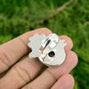 Natural Labradorite Sterling Silver Boho Multi Stone Flower Mother Ring Jewelry
