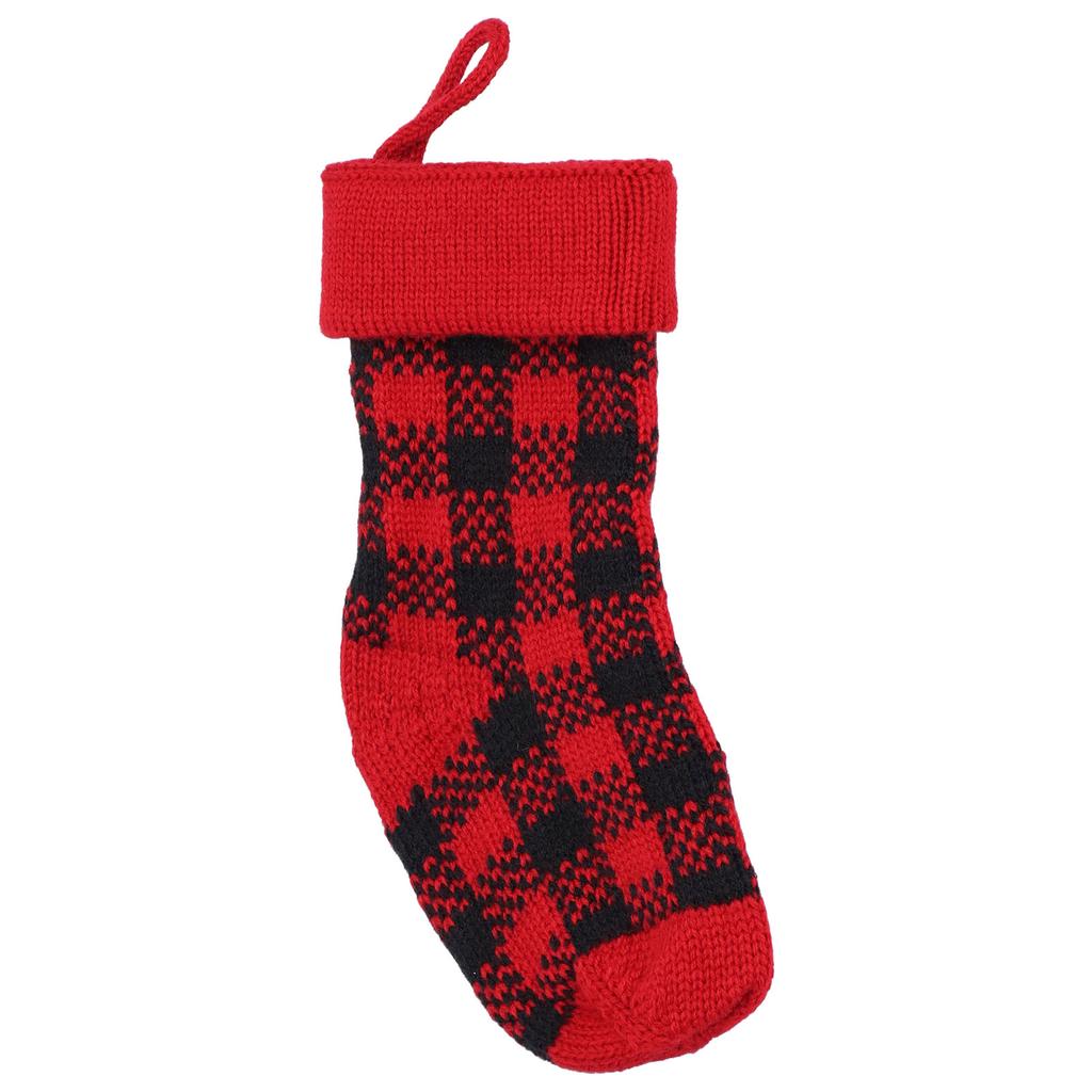 Mini Knitting Christmas Stocking Acrylic Fiber Xmas Tree Hanging Pendant Ornament Home Party