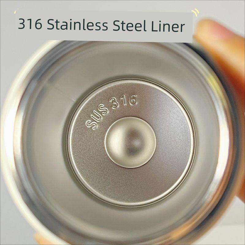 Cute Large-Capacity Thermos Cup for Girls, High-Looking New Style 316 Stainless Steel Water Cup with Straw and Handle