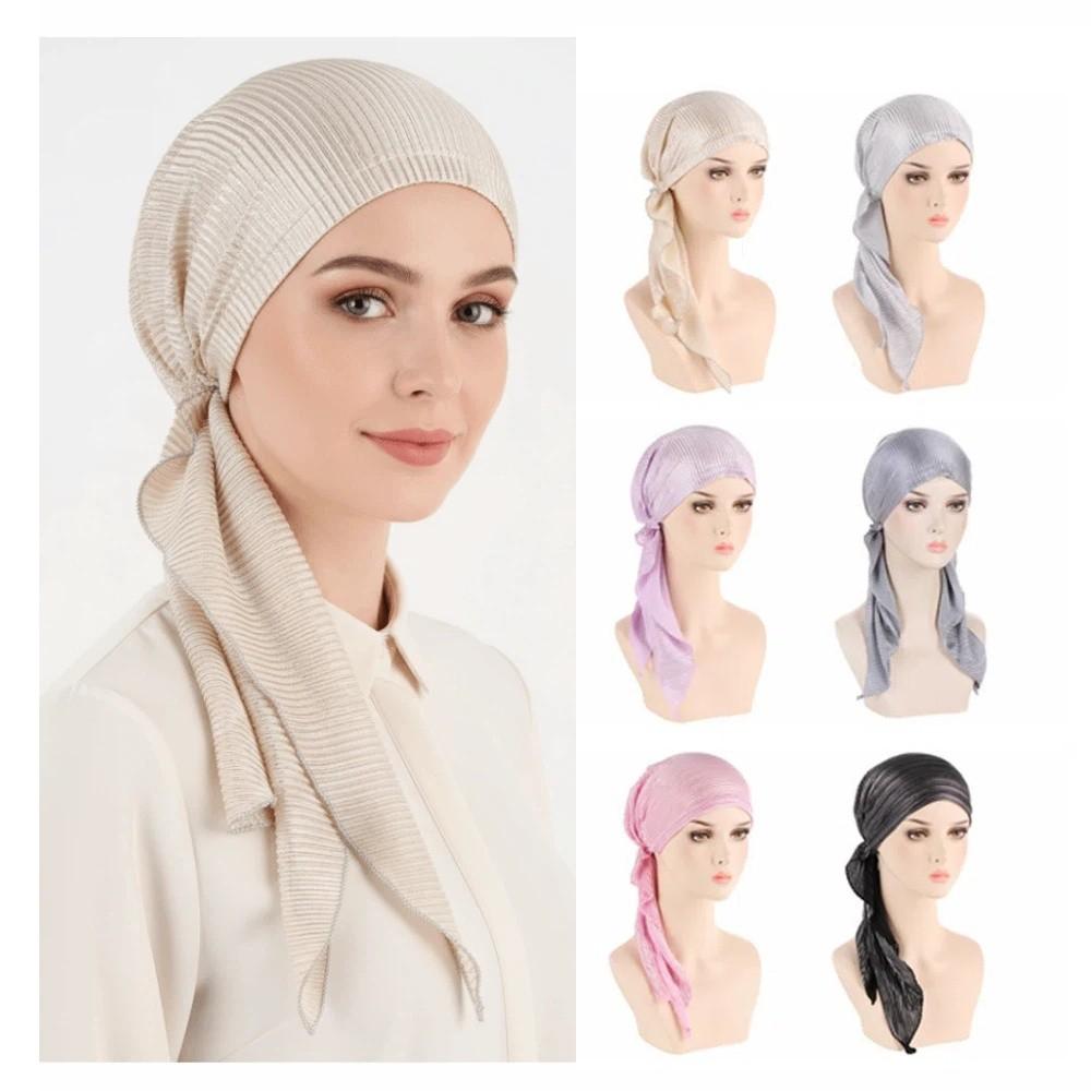 Soft Muslim Headscarf Hat Elastic Cotton Lady's Muslim Hijab Fashion Turbantes Caps Muslim Hijabi