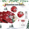 Red Xmas Desktop Decoration Contrast Color Santa Claus Tablecloth Christmas Table Runner  Banquet