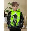 Barnegenser Guttemote Motocross Racing 3D-trykt Casual Hettegenser Langermet Polyester Sportstopper Genser Barneklær