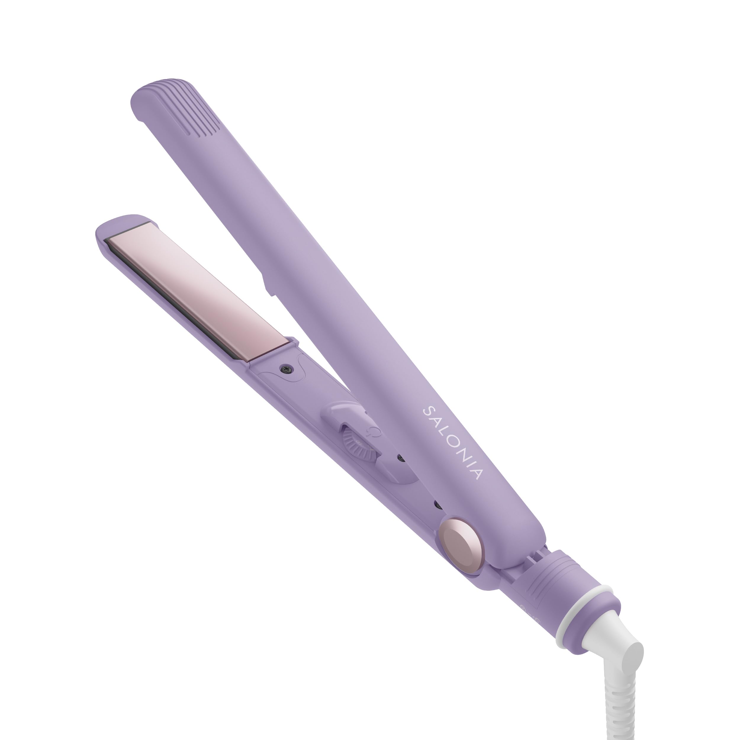 

2024 Color SALONIA Straight Iron Hair Iron 24 мм с термостойким чехлом Доступно за рубежом My Nuance Purple Осень/Зима SL-004SMM