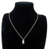 Retro Creative Silver Color Geometric Stereo Tooth Model Pendant Necklace for Women Men Medical Student Fashion Jewelry Gifts