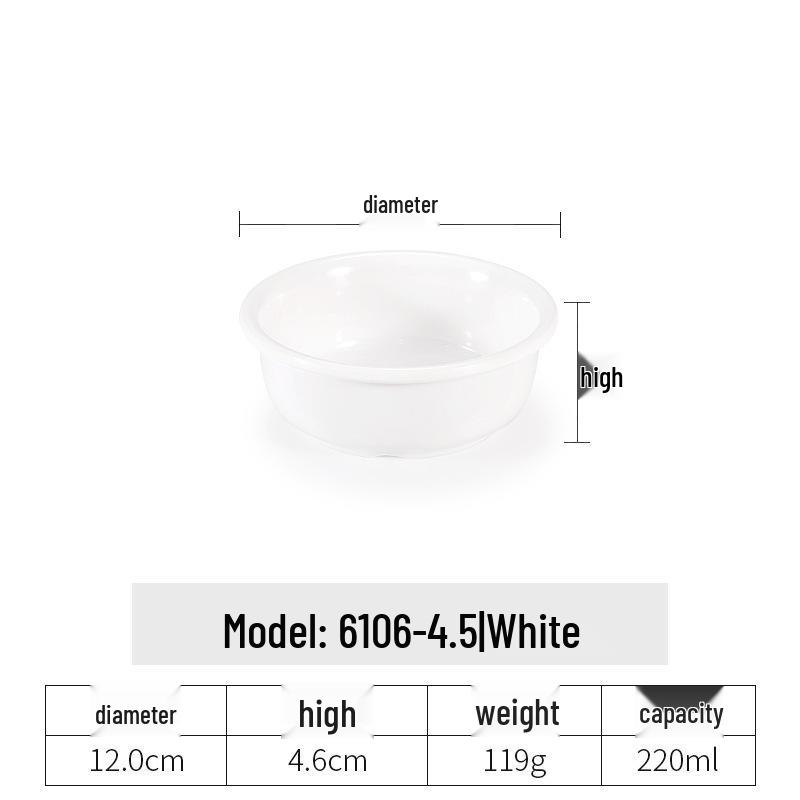 

Two-Color Melamine Rice Bowl - Imitation Porcelain Small Bowl for Soup, Porridge, Seasoning, and Fast Food in Restaurants and Hotels.