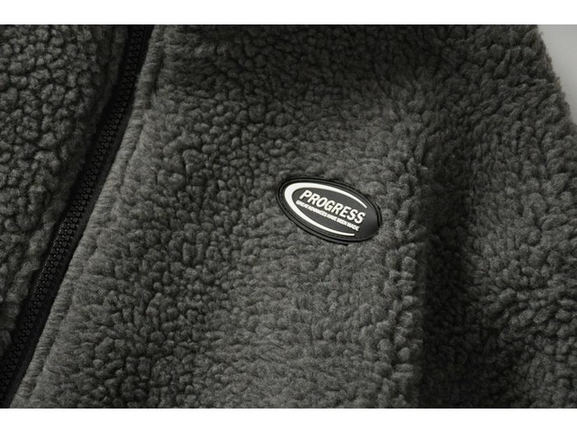2025 Autumn/Winter Unisex Fleece Cotton Jacket - Loose BF Style, Stand Collar, Thickened Coat for Couples.