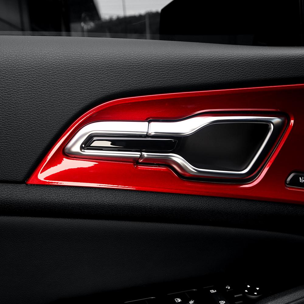 Red Car 4pcs Inner Door Dowl Handle Panel Cover Trim Interior Mouldings For Kia Sportage NQ5 2022-2026 Accessories