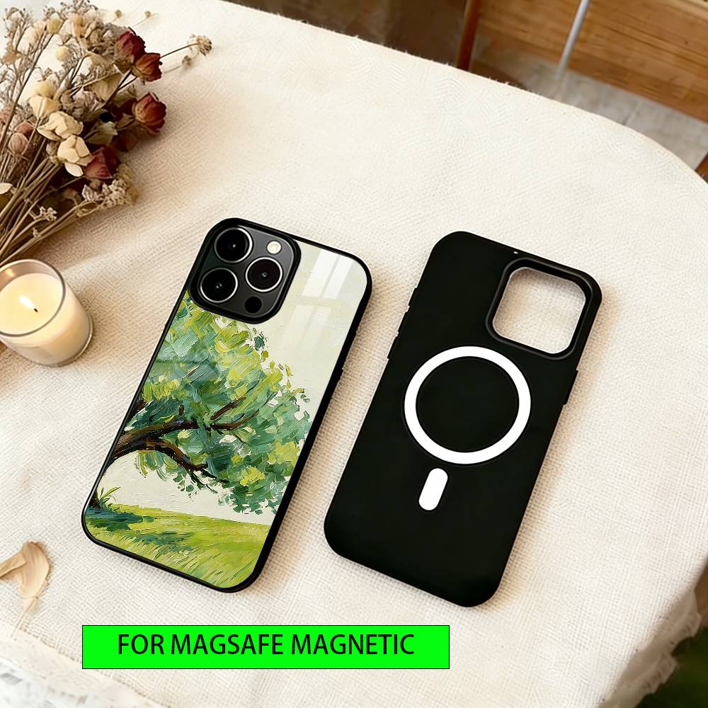 Scenic tree Phone Case For iPhone17,16,15,14,13,12,11 Plus,Pro Magnetic with Magsafe Wireless Charging