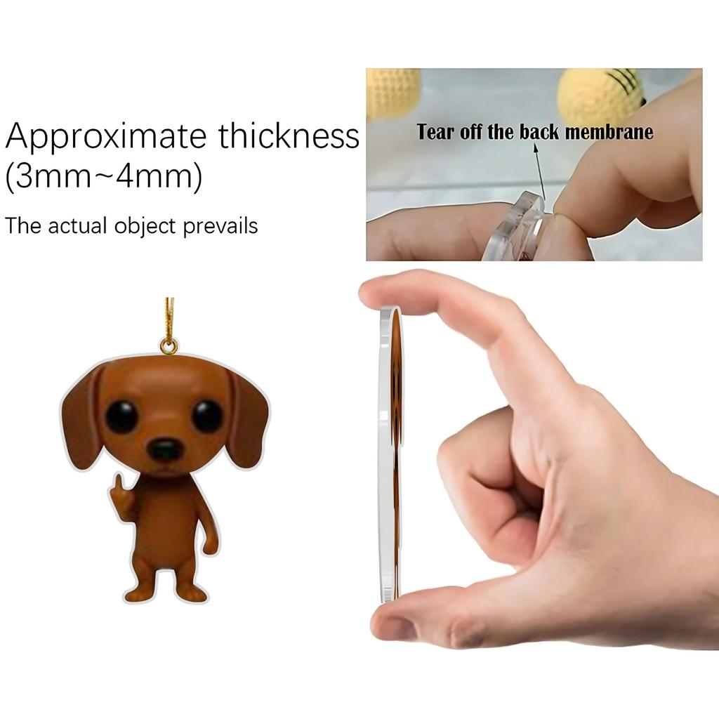 2D Flat Acrylic Mystery Box 24pcs Pendant With Airplane Box Funny Christmas Countdown Calendar