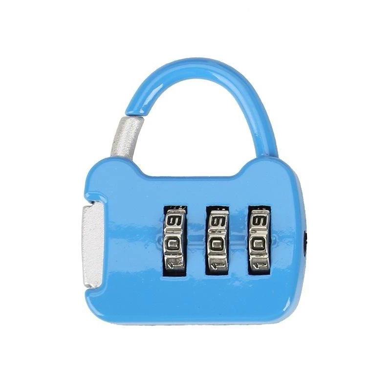 3 Digit Combination Padlock Zinc Alloy Mini Password Lock Colorful Anti Theft Lock For Luggage Gym Locker Cabinet