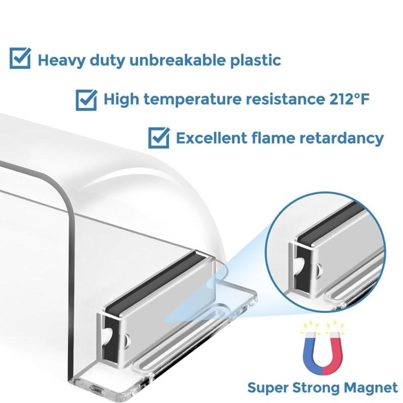 4Pcs Magnetic Adjustable Vent Covers Easy Installation Clear Adjustable Floor Vent Deflector Outlet Air Vent Diverter