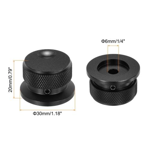 uxcell 1/4" (6mm) Universal Volume and Tone Control Knob with Oval Groove Indicator for Guitar, Black (30x20mm)