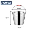 Stainless Steel Ice Bucket Thickened Water Pail Durable Trash Can  Bar