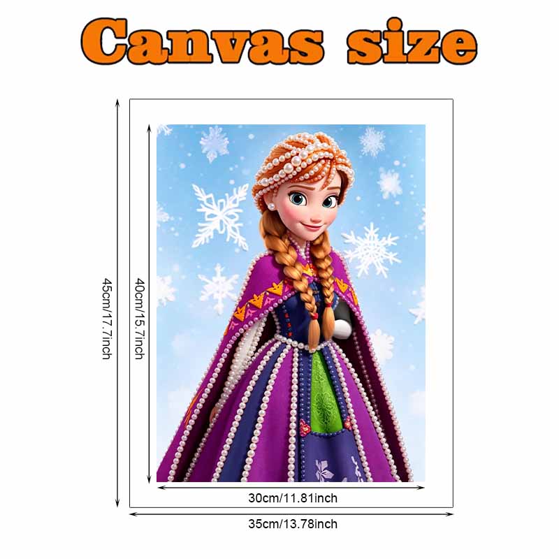 Disney Pearl Painting Frozen Anna 5D DIY Pearl Picture Crafts for Adults/Beginners Gift Ideas Home Decor