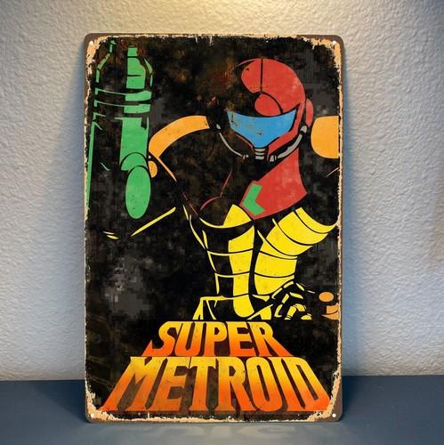 Super Samus Video Game Metal Poster Tin Sign 2030cmaluminum sign aluminum 20x30cm