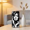 Line art Phone Case For Samsung S25,S24,S21,S22,S23,S30,Ultra,S20,Plus,Fe,Soft Silicone Black Cover