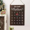 Christmas Countdown Wooden Sign Wall Count Down To Christmas Wooden Calendar Seasonal Vintage Elegance 25 Days Countdown Sign