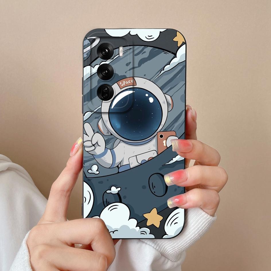 Husa Husa pentru Oppo Realme C63 Narzo N63 C61 Reno12 F Pro Desene animat Pilot Astronaut Model de înaltă calitate Protector de ecran din silicon moale Genți pentru telefon Capas