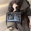 Women's bag 2025 new Korean version fashion sewing thread retro handbag large capacity shoulder messenger tote bag