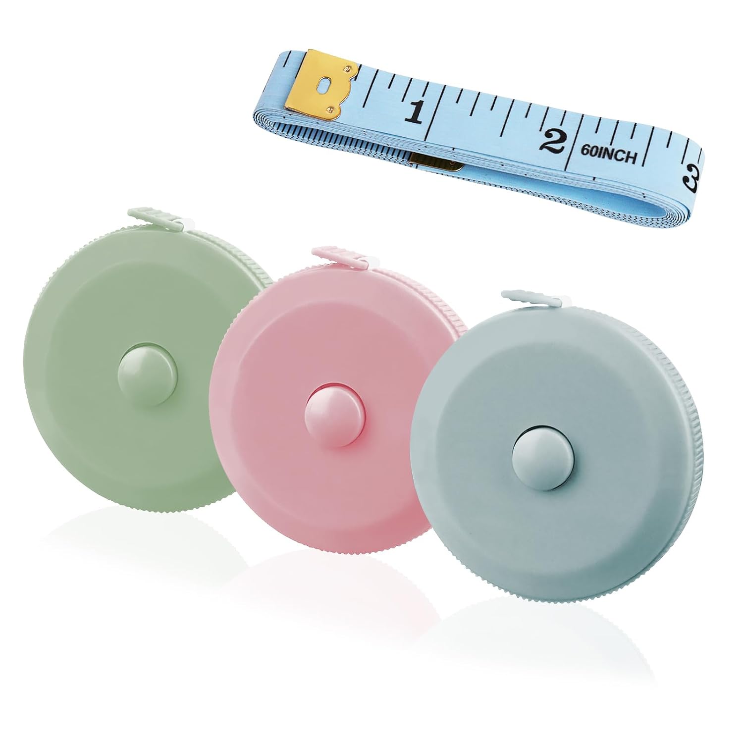 

1 Pack Tape Measure Measuring Tape for Body Craft Weight Loss Measurements Retractable 60-inch 1.5 Meter. рожевий