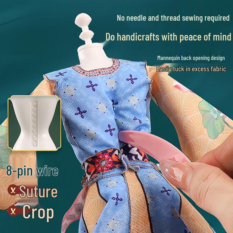 Girl’s DIY Birthday Gift: Hanfu Design Doll with Clothing and Creative Hands-on Toy Set